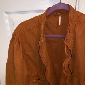 Free People Burnt Orange Poet Jacket Size Small